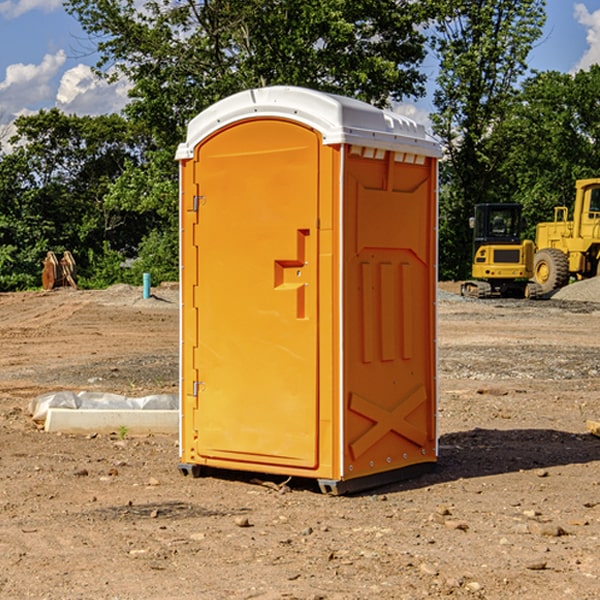 how often are the porta potties cleaned and serviced during a rental period in Liberty Center IN